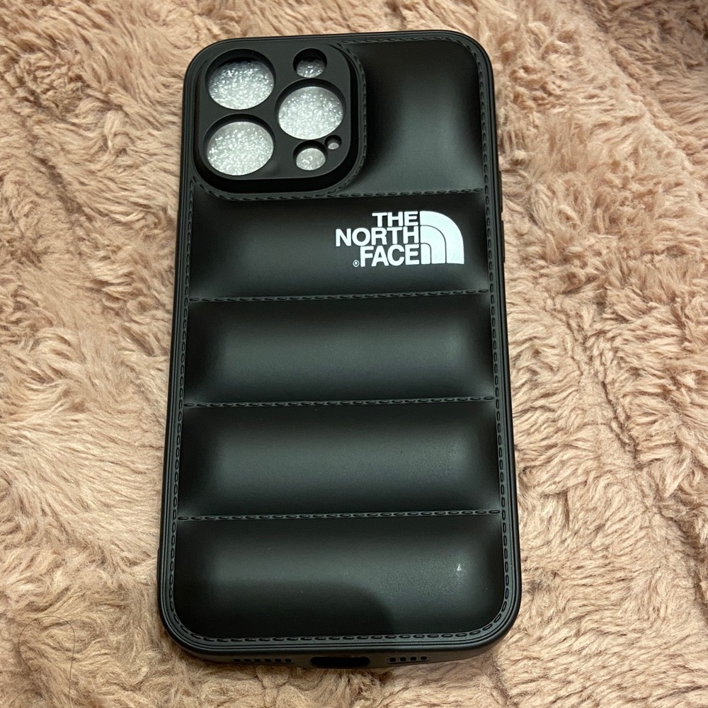 The North Face Black Quilted Phone Case iPhone 14 Pro Max